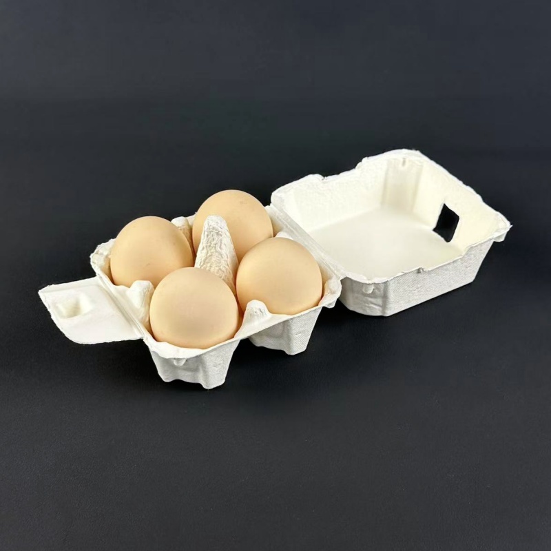 纸浆鸡蛋托4枚装白色鸡蛋收纳盒