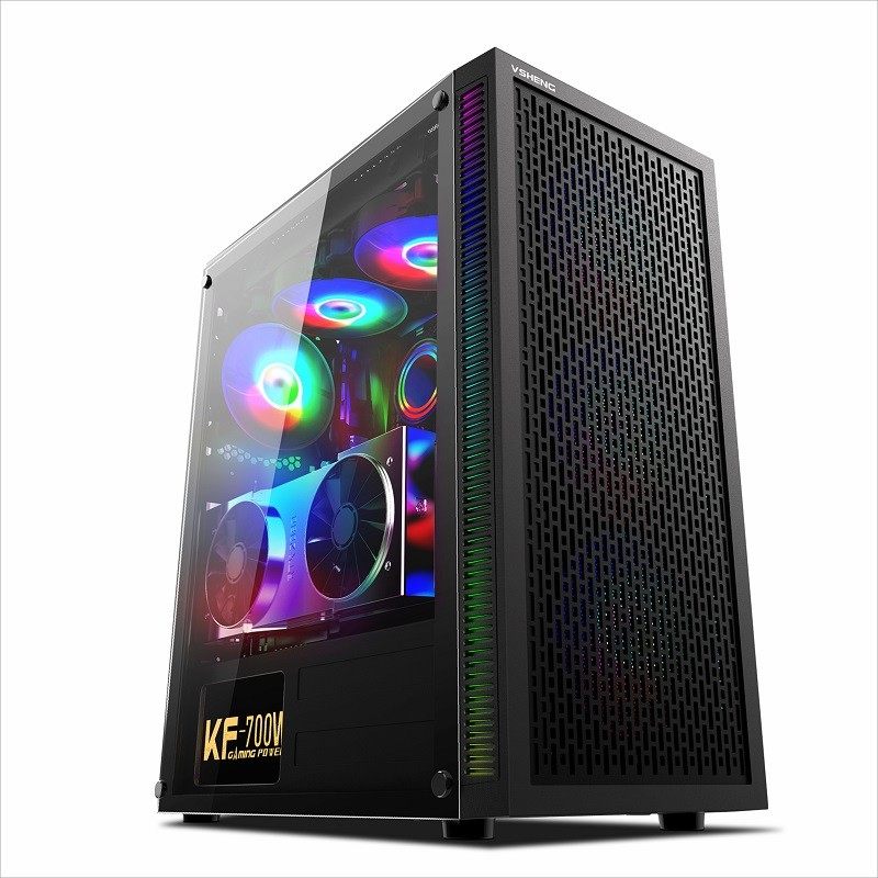 支持x58 x79 x99 双路服务器主板台式电脑rgb侧透背走线机箱e-atx