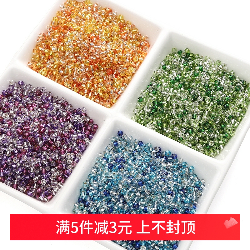 超优质玻璃灌银烤漆米珠diy发簪