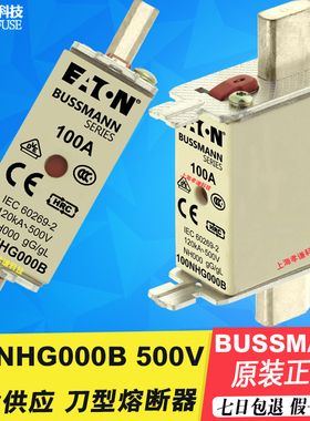 bussmann陶瓷保险丝100NHG000B gL/gG 500V 35A40A50A63A80A HRC
