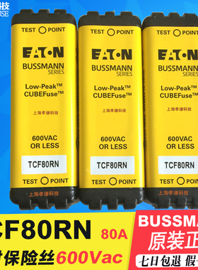 EATON美国BUSSMANN熔断器TCF80-80RN 600V 80A延时保险丝class CF