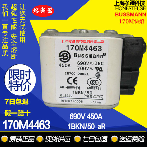 熔断器保险丝BUSSMANN170M4463