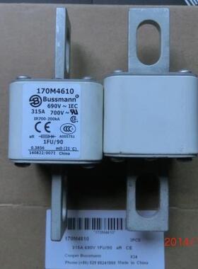 原装BUSSMANN快速熔断器170M序列690V 315A aR 1FU/90 170M4610