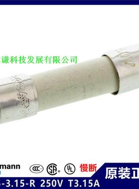 美国BUSSMANN陶瓷管保险丝S505-3.15-R慢断250V T3.15A 5X20mm UL