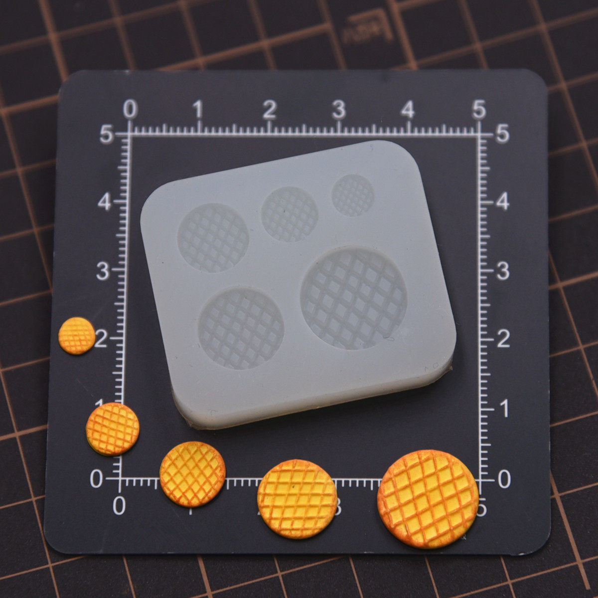 thumbnail for Miniature Food Toy Dessert Series Waffles Mini DIY Silicone Mold Silicone Handmade Clay Soft Pottery Mold