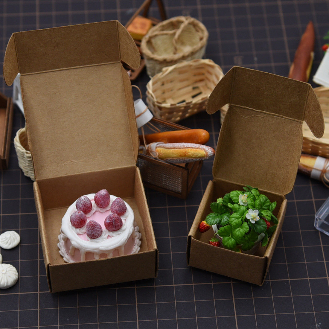 迷你超轻粘土蛋糕玩盒 牛皮纸盒快递食玩pvc包装盒收纳盒飞机盒,玩具/童车/益智/积木/模型,粘土/超轻粘土,淘宝优惠券,粉丝福利购,淘宝优惠卷