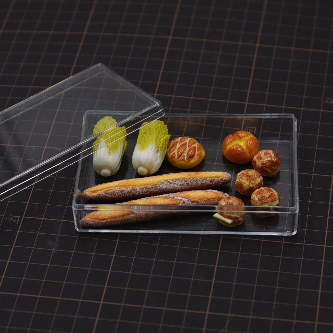 超轻粘土微缩食玩点心甜品收纳盒迷你仿真蛋糕收纳盒透明亚克力盒