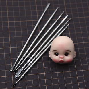 精钢开眼刀 抹刀diy超轻粘土石塑黏土软陶泥塑精雕不锈钢雕塑工具