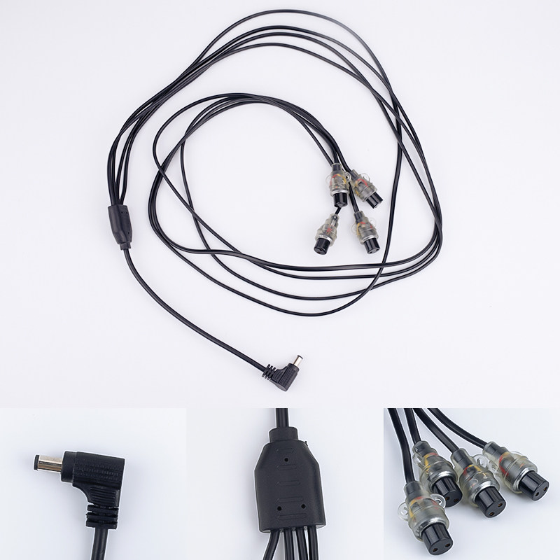 24v烫发机DC口电源线带灯