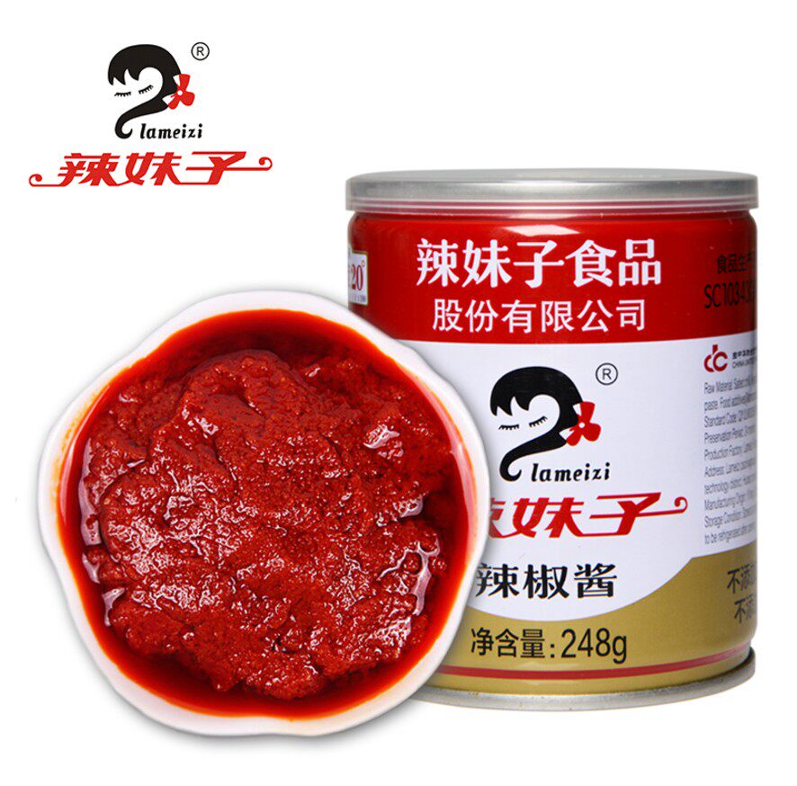 湖南特产 辣妹子辣椒酱248g 下饭拌面调味酱 猛辣度20 满3罐包邮