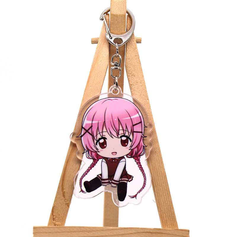 动漫周边 亚克力双面挂件comic girls 萌田薰子 胜木翼 q版钥匙扣