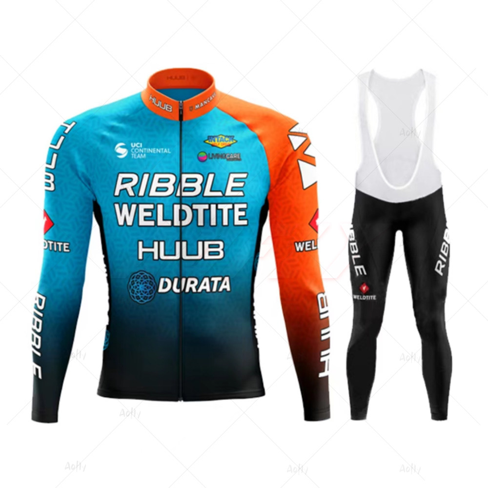 huub 2023环法车队版秋冬季新款骑行服长袖套装公路车保暖骑行衣