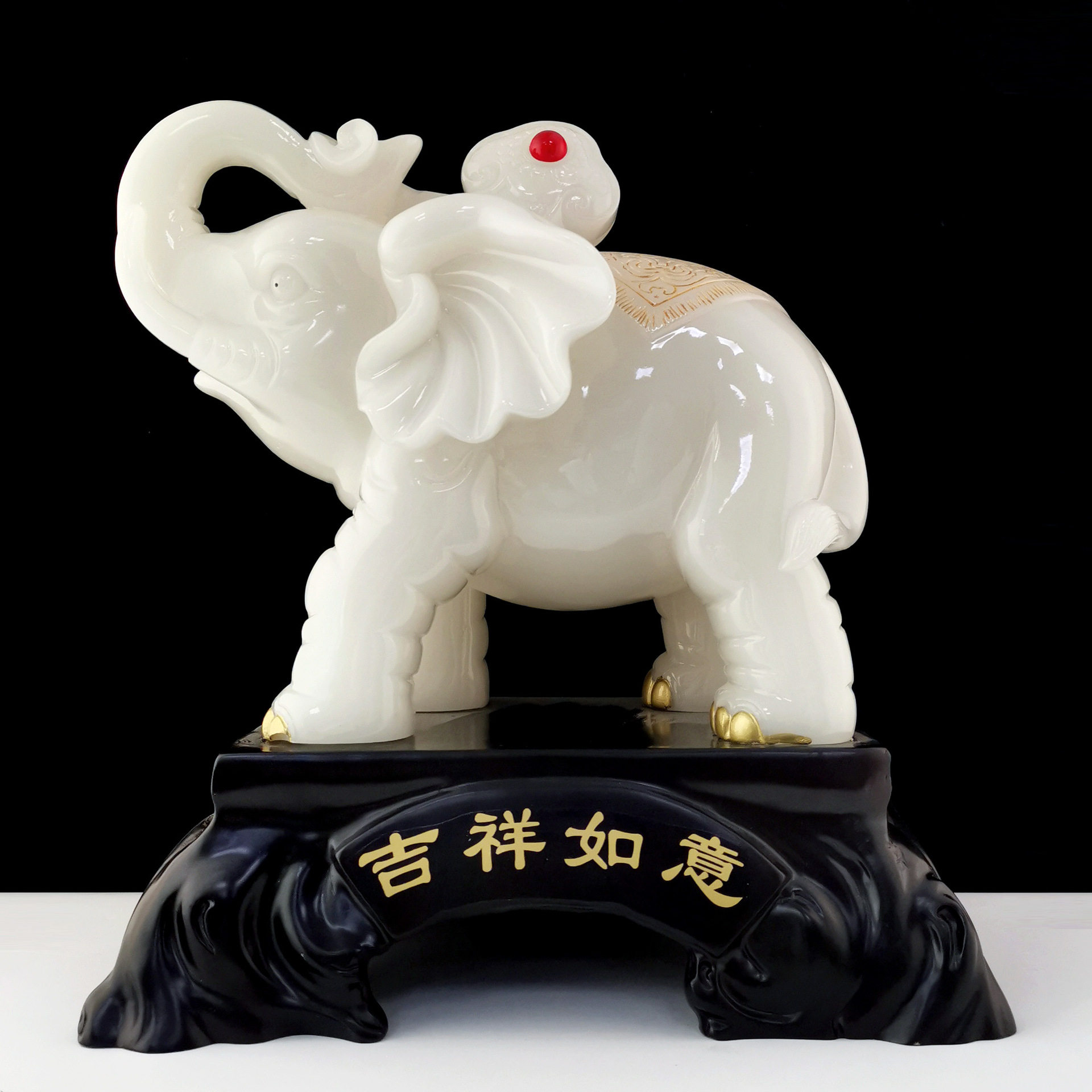 中式招财平安大象吉祥物摆件对象工艺品摆设家居装饰礼品厂家