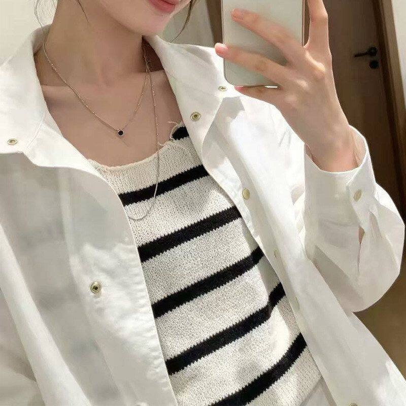 黄峥慵懒风长袖外套2026新款亚麻小高领可卷袖宽松休闲衬衫女上衣
