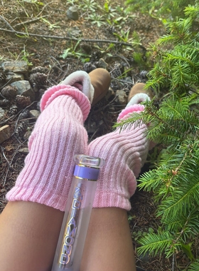 Y2kslut外贸ins个性小众时髦复古美式保暖针织袜套腿套堆堆袜子