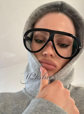 y2kslut欧美ins跨境高品质飞行员大框时髦欧洲站蛤蟆墨镜太阳镜