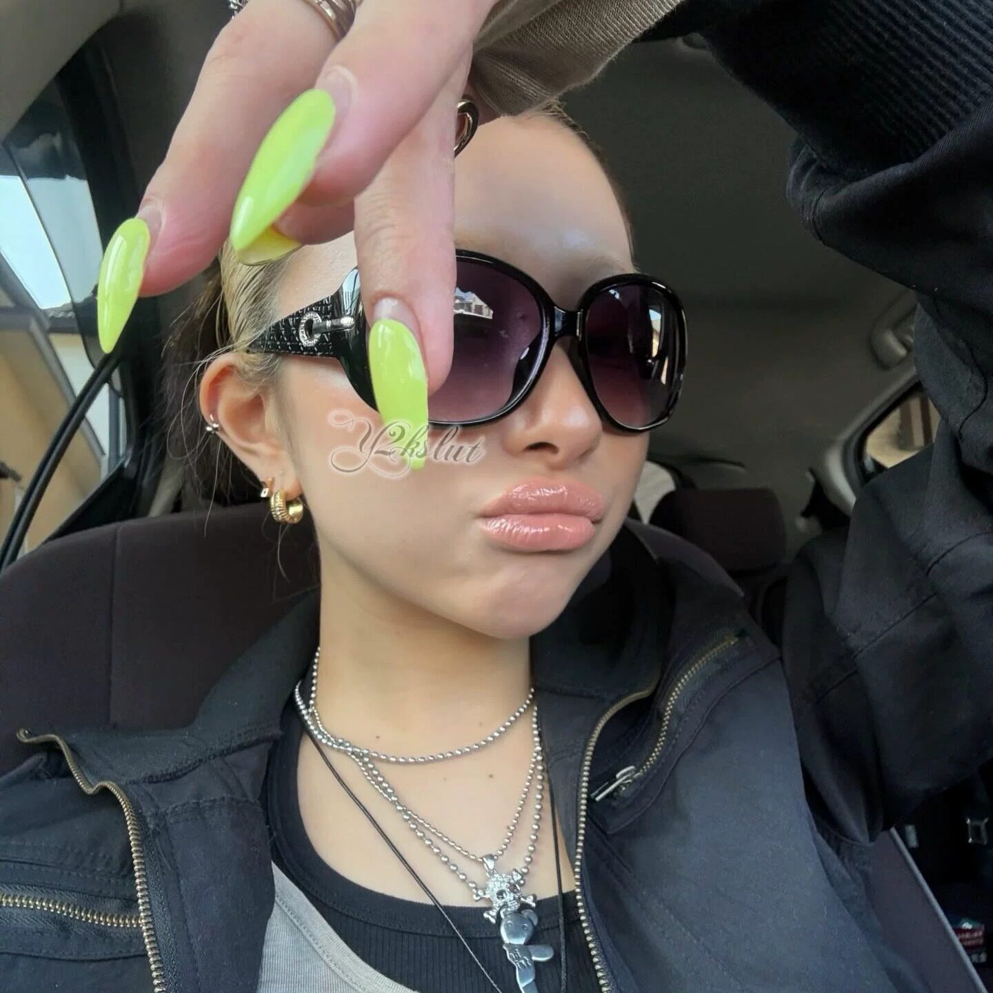 Y2ksut复古美式辣妹大框太阳镜