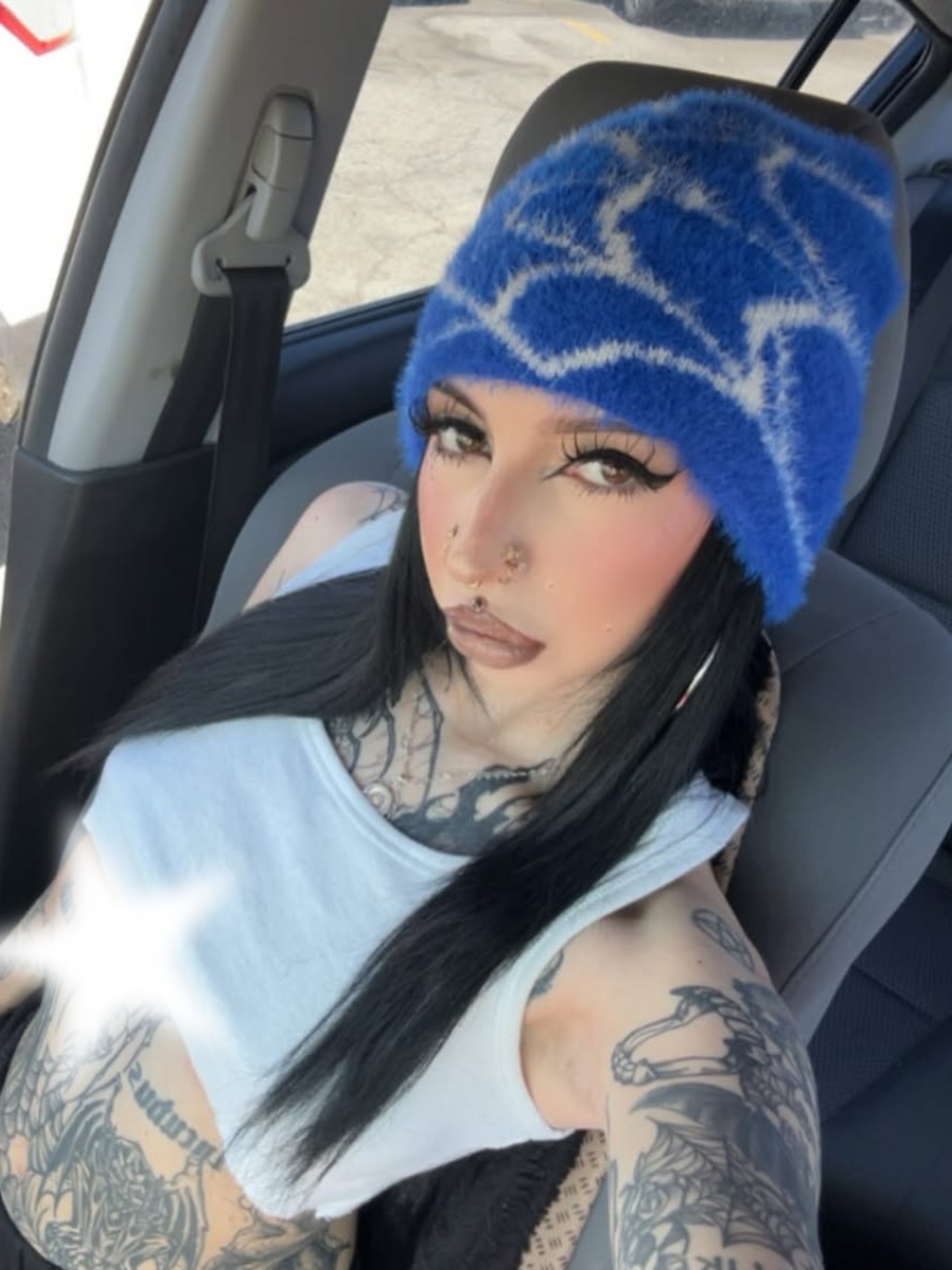 y2Kslut欧美原宿毛茸蜘蛛网冷帽