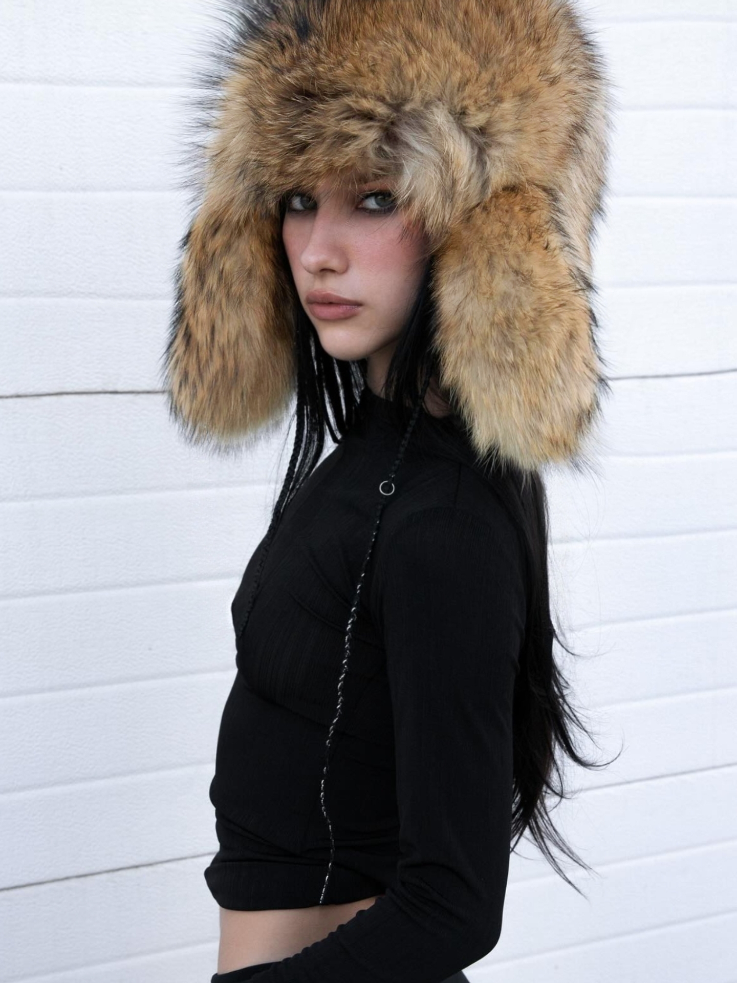 Y2kslut欧美ins个性时髦斯拉夫辣妹冬季保暖显脸小仿貂毛护耳帽子