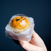 蛋黄酥包装 盒透明80克吸塑盒单独粒个加厚雪媚娘中秋食品级打包盒