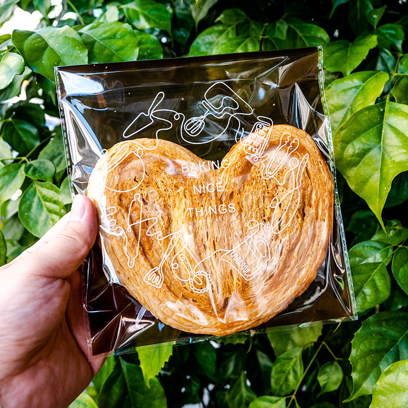 蝴蝶酥包装袋自粘食品级烘焙塑料切片欧包吐司小单个面包自封袋子