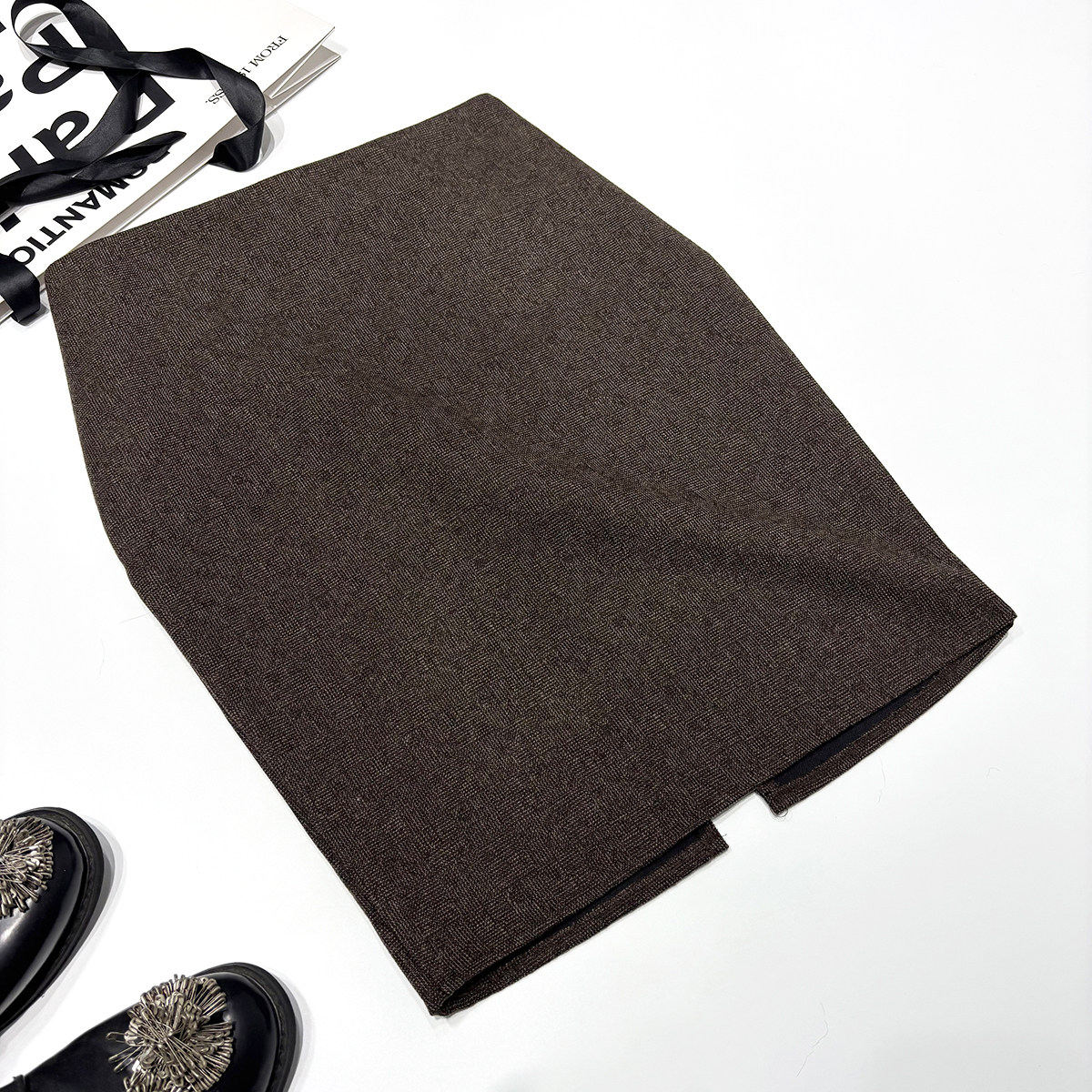 老钱风高智感金秘书套装西装短裙开叉高腰半身裙包臀裙女士一步裙