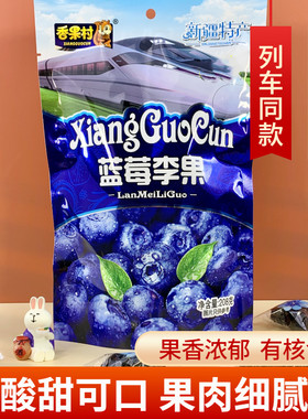 蓝莓李果208g独立包装火车列车同款新疆风味蜜饯果脯果干休闲零食