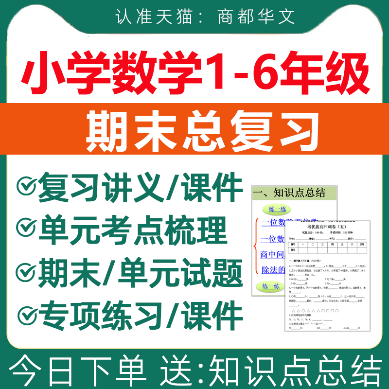 2024年小学数学期末复习电子资料