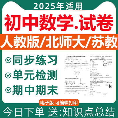 初中数学试卷电子版人教版