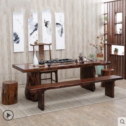 不规则实木大板茶桌 中式泡茶桌原木餐桌整木办公桌大班台老板桌,住宅家具,实木餐桌,淘宝优惠券,粉丝福利购,淘宝优惠卷