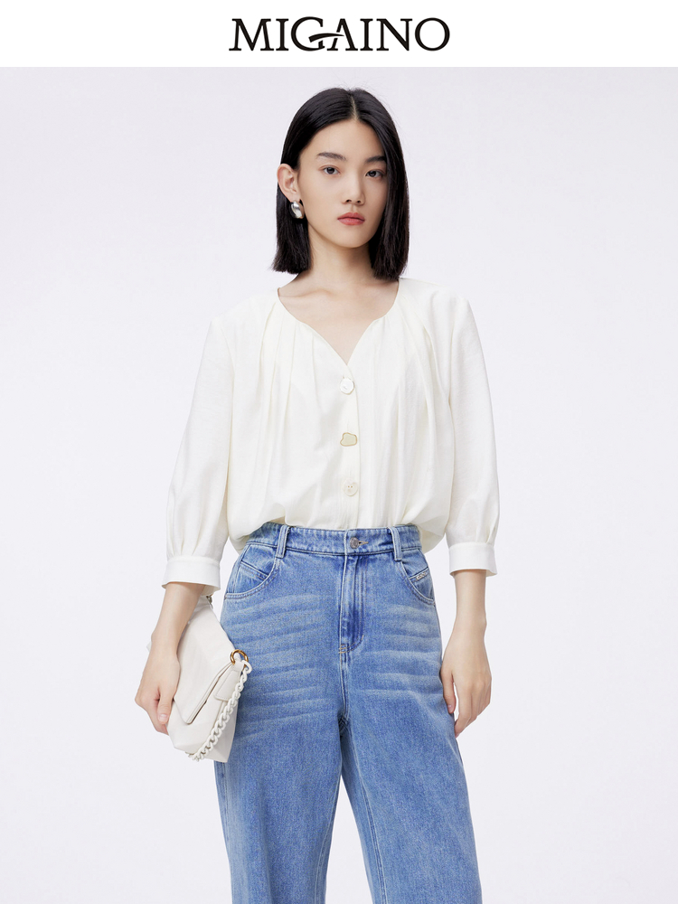 Migaino/曼娅奴法式衬衫