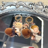 潮玩咖啡工厂萌粒SP泡泡毛球创意嘎子姐手机链挂件闺蜜礼物钥匙扣