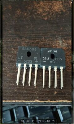 全新原装整流桥 GBU606 6A 600V 桥堆 DIP4封装 桥堆 扁桥 足电流