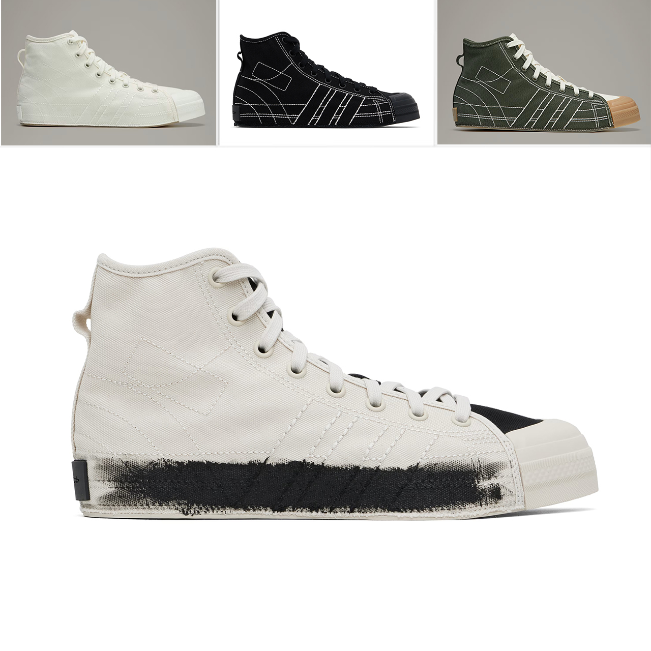 Y-3帆布鞋潮牌高帮休闲鞋