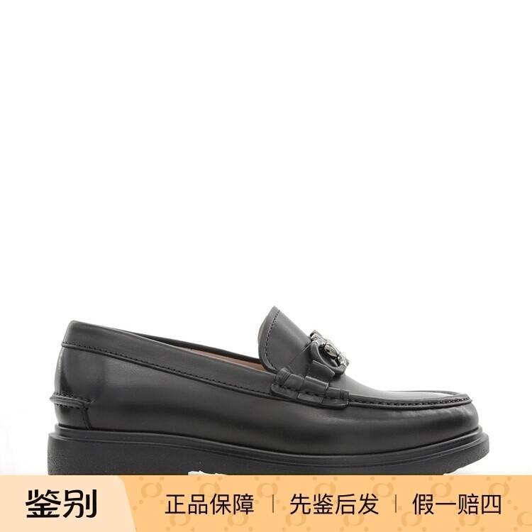 正品 FERRAGAMO 菲拉格慕 男士真皮马蹄扣商务低帮皮鞋 735190