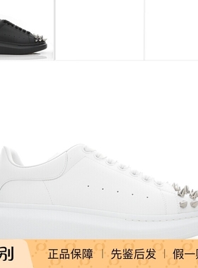 ALEXANDER MCQUEEN 麦昆 男士真皮厚底钉子小白鞋 705807 WHTQQ