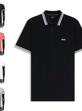 Hugo Boss 绿标 男士商务休闲纯棉短袖POLO衫 50469055 10241663
