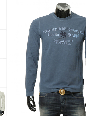 Aeronautica Militare AM空军 男士修身做旧长袖T恤242TS2307J652