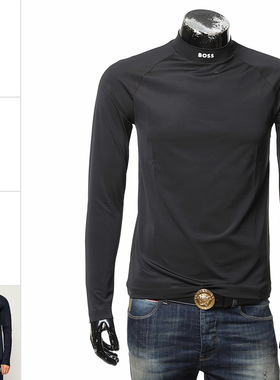 Hugo Boss 绿标 男士时尚休闲简约圆领长袖T恤 50544504 10269930