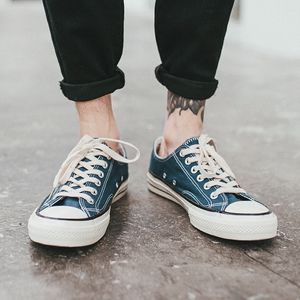 夏季低帮系带街拍帆布鞋