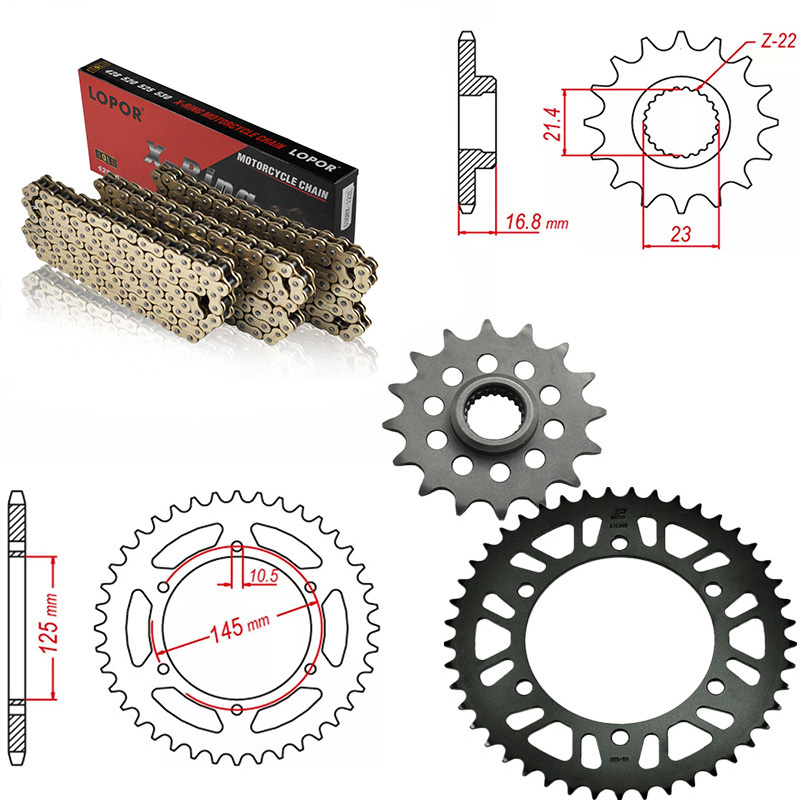 XJ600 XJ600S Diversion 92-03 XJ600N 95-03前后链轮520链条套件