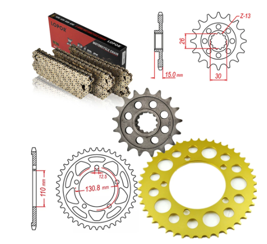 S1000XR 14-20 S1000R 13-20 S1000RR 09-20链轮525链条一套