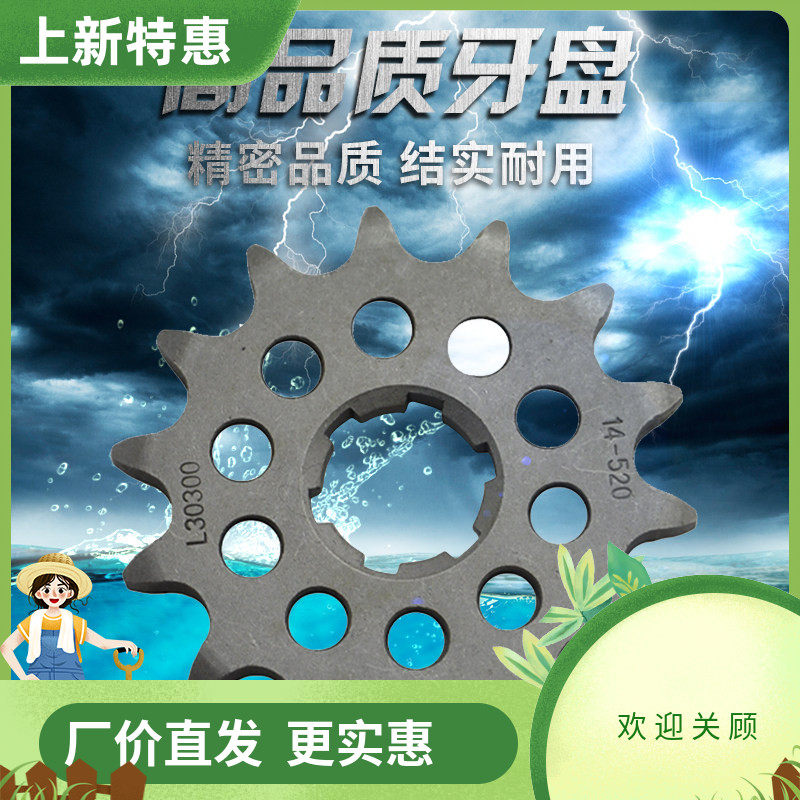 KXF250四轮沙滩摩托车KL250 西藏人KLX300 KX500小齿轮链轮盘牙盘