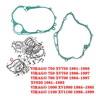 XV700 84-87 XV1000/1100 86-99 XV750 VIR发电机边盖垫 离合器垫