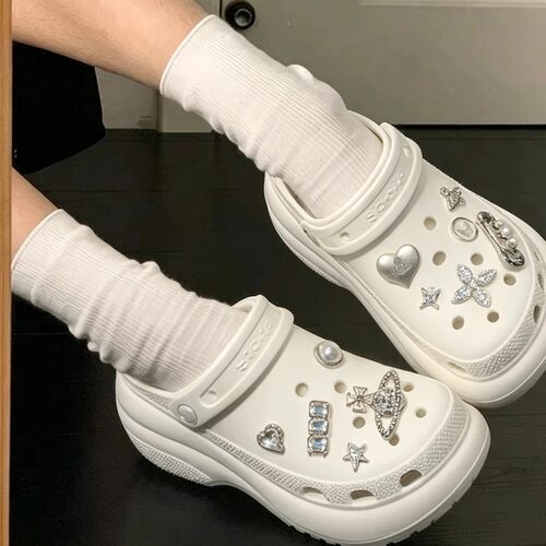 星际金属洞洞鞋配饰适配Crocs