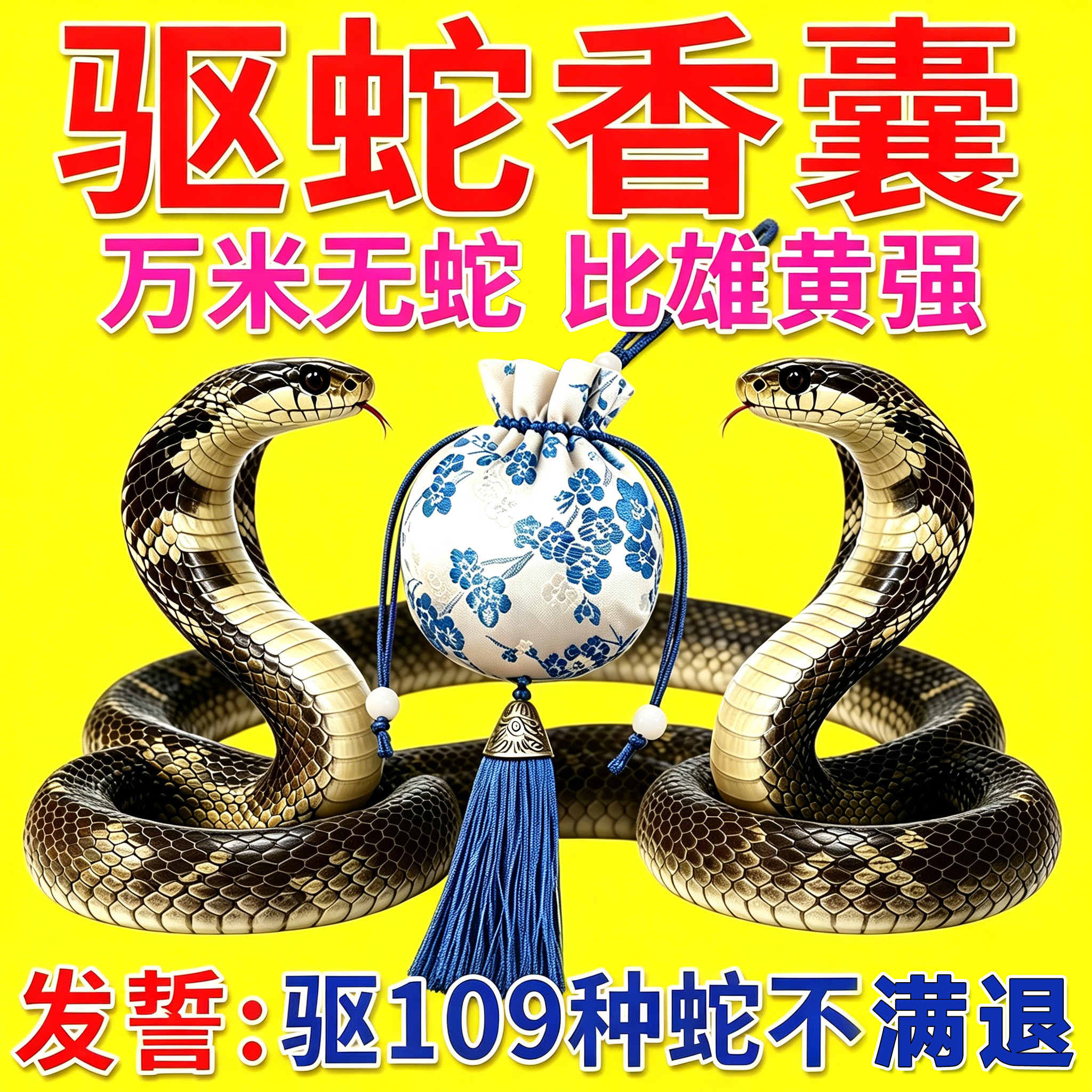 雄黄驱蛇香囊驱蚊虫香包囊徒步随身中药包驱蛇神器端午节艾草包