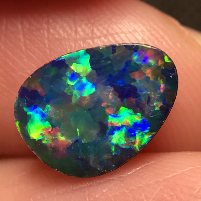 高亮靓彩/澳洲澳宝欧泊双层石 镶嵌锁骨链 戒面 吊坠  耳钉1.73ct