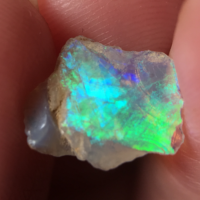 厂家天然欧泊澳宝原石原料/粗磨石/DIY练手料1.1ct