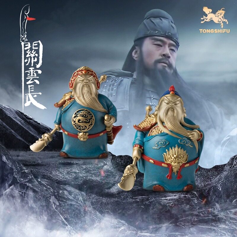铜师傅义薄云天关公桌面铜摆件图片