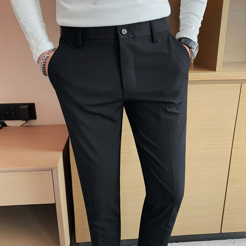 休闲西裤男士长裤纯色百搭